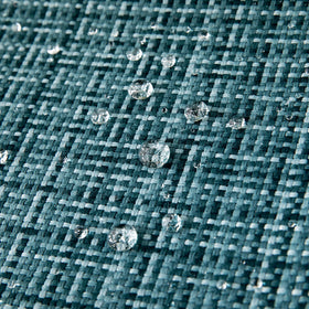 MIULEE teal pillow cover close-up highlights invisible zipper for easy insert.