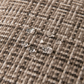 MIULEE brown PU-coated cover with invisible zipper edge for easy cushion insertion
