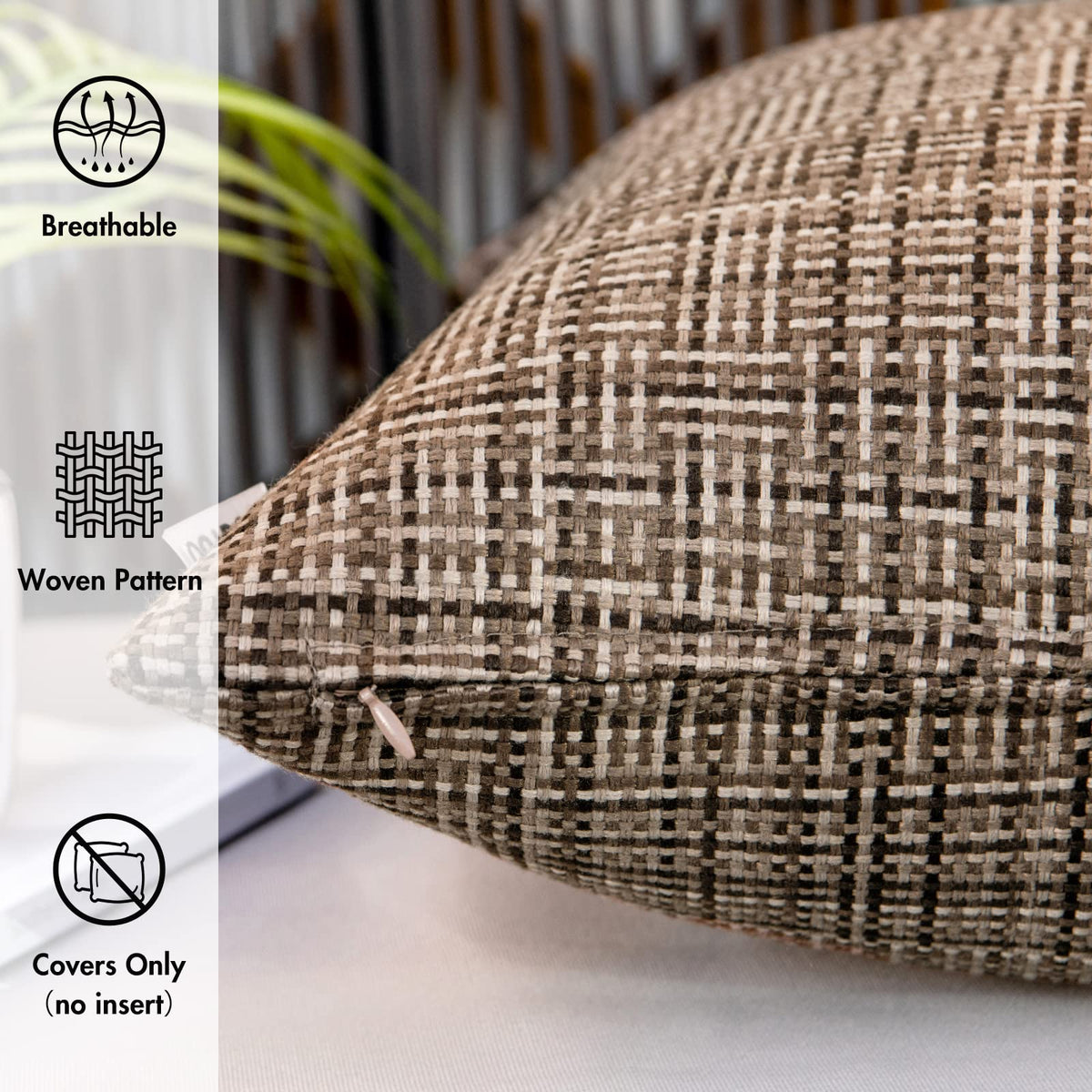 MIULEE brown texture close-up showing durable PU coating for outdoor use