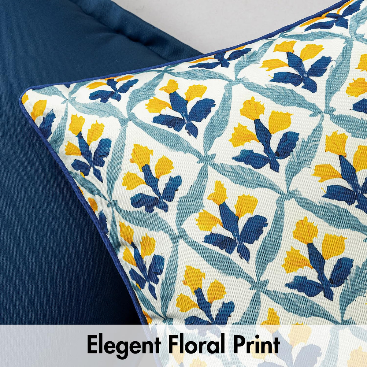 MIULEE pack of 2 outdoor pillow covers for 18x18 garden seating