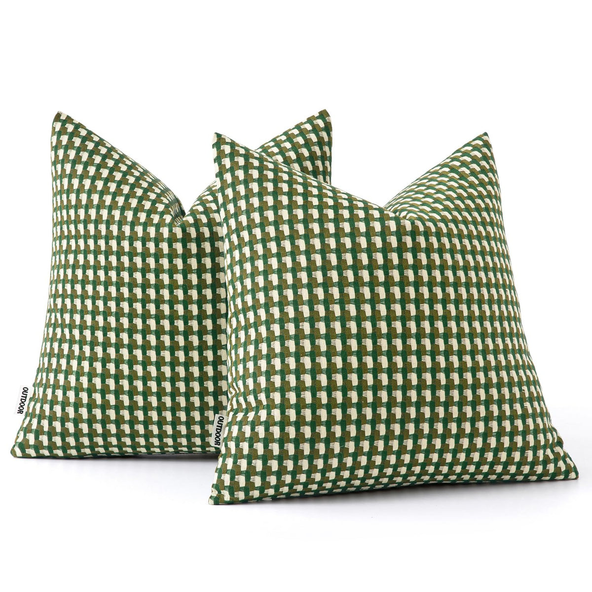 MIULEE pack of 2 outdoor pillow covers on porch shows coordinated styling.