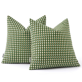 MIULEE pack of 2 outdoor pillow covers on porch shows coordinated styling.