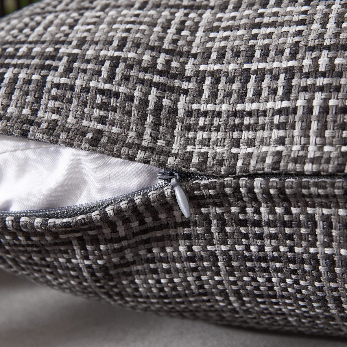 MIULEE gray patio and garden pillow cover enhances outdoor seating