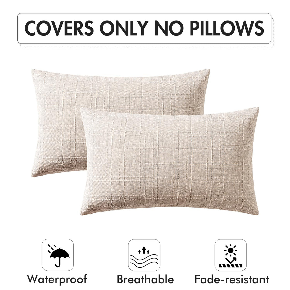 MIULEE water resistant cushion cover, suited for poolside and porch.