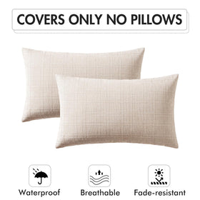 MIULEE water resistant cushion cover, suited for poolside and porch.