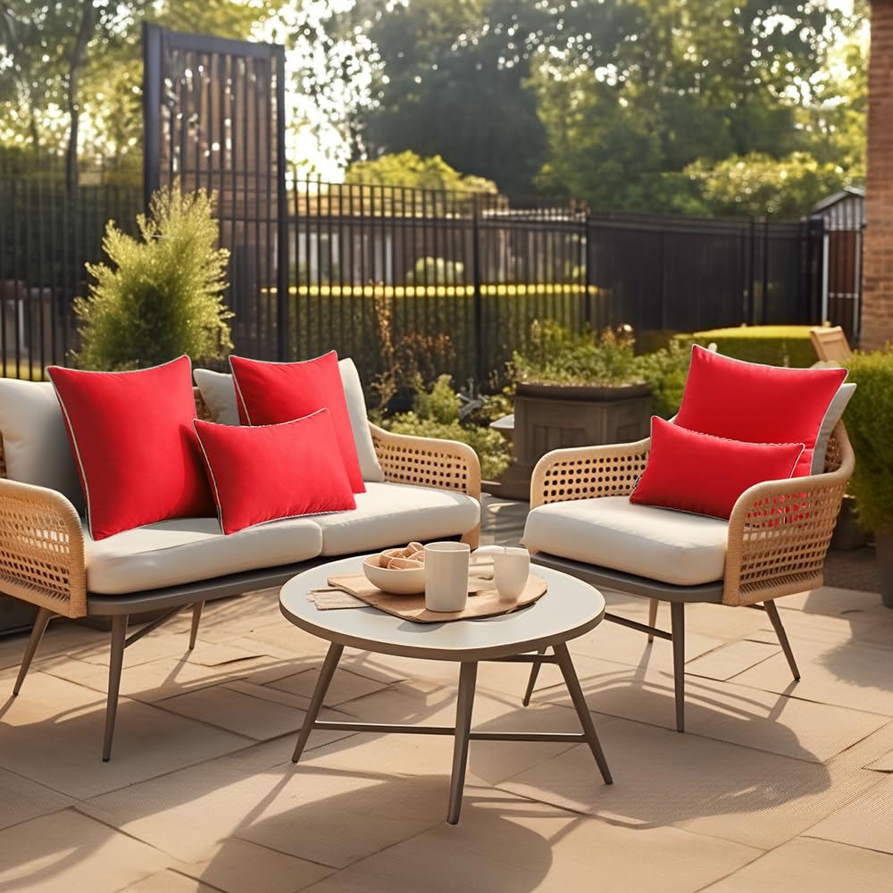 MIULEE red pillow cover suits tents and backyard gatherings.