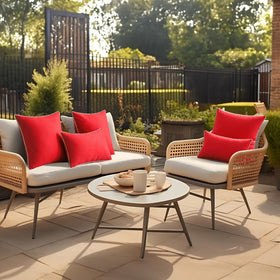 MIULEE red pillow cover suits tents and backyard gatherings.