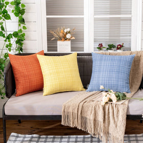 MIULEE pillow cover close-up highlighting PU coating for outdoor durability.