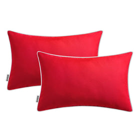 MIULEE red lumbar pillow cover suits sofa, bed, or tent decor.