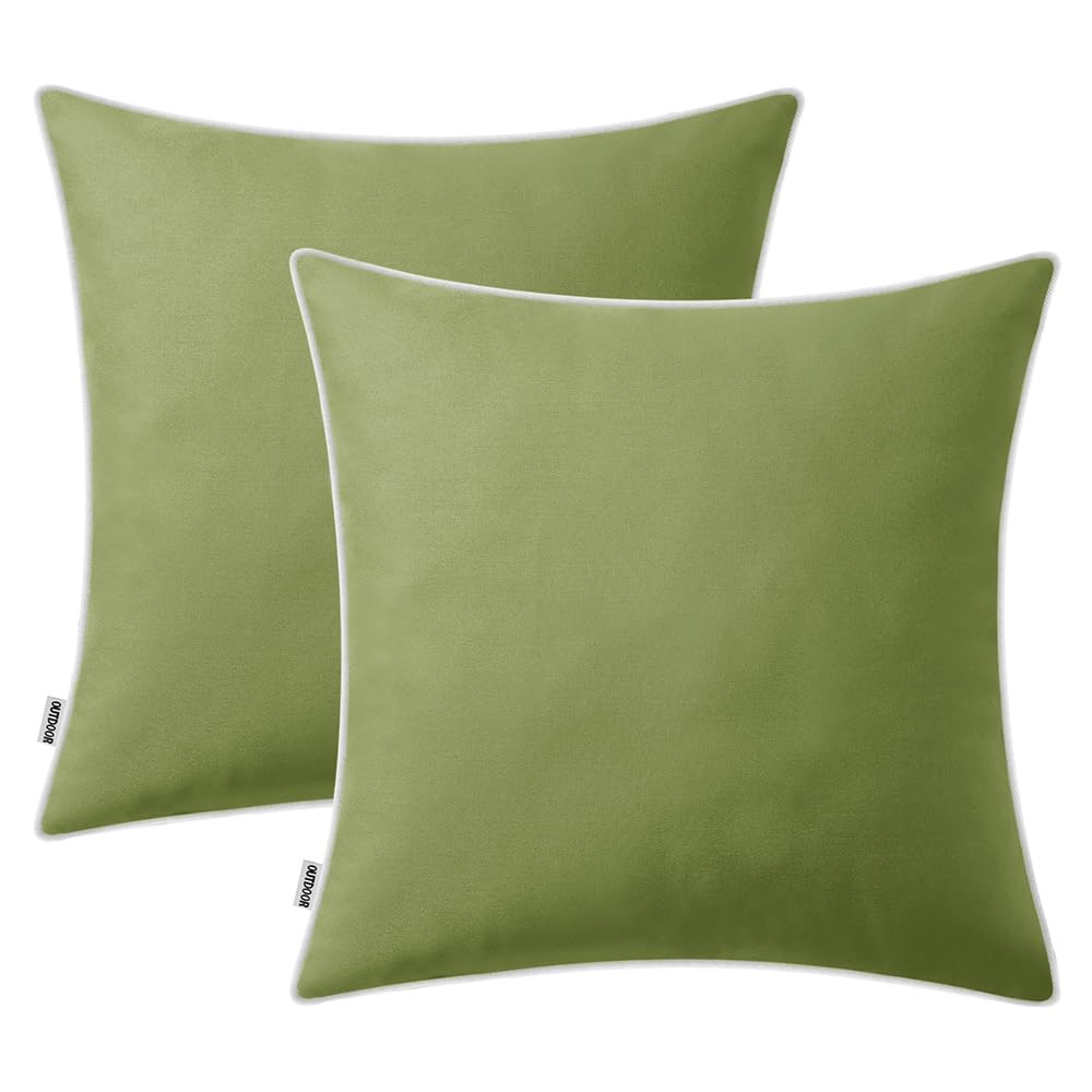 MIULEE sage green easy-care pillow cover machine washable