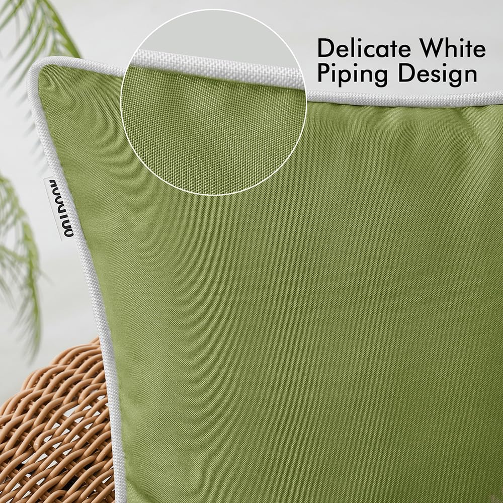 MIULEE sage green fabric texture close-up showing durable outdoor material