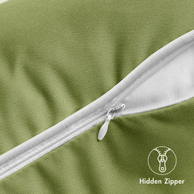 MIULEE sage green hidden zipper detail for easy insertion and clean look