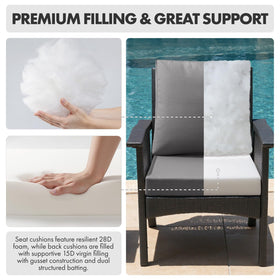 MIULEE seat cushion featuring 28D foam for firm support