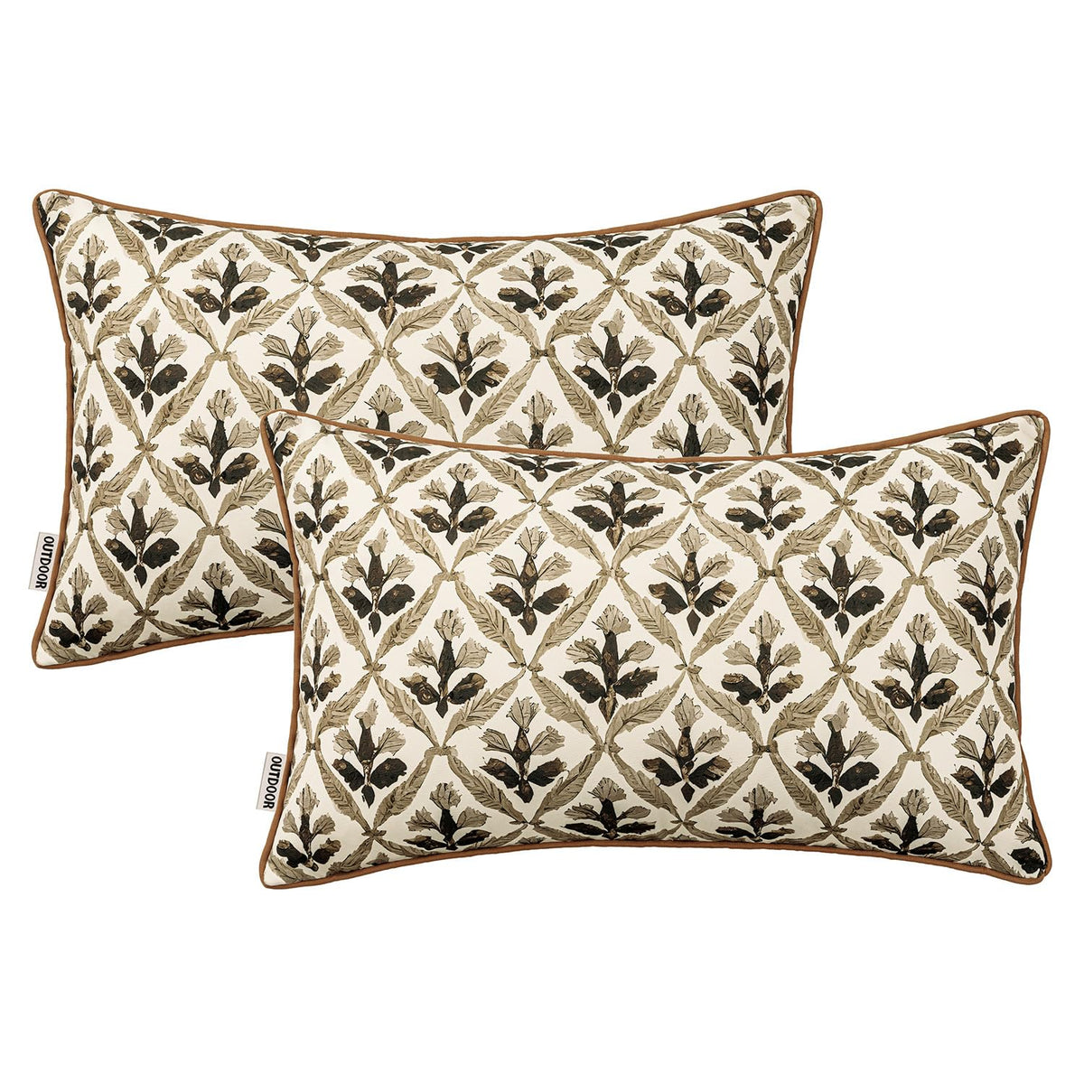 MIULEE 12x20-inch square cushion cover enhances garden cushions with style.