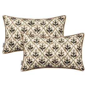 MIULEE 12x20-inch square cushion cover enhances garden cushions with style.