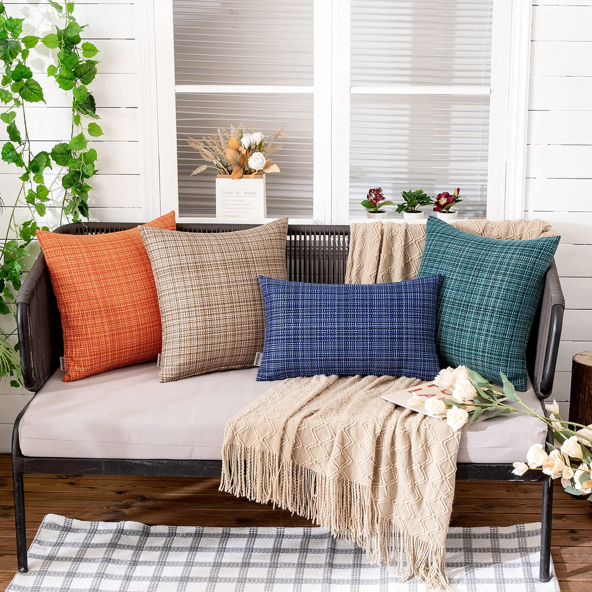 MIULEE teal pillow cover ready for machine washing, ideal for busy households.