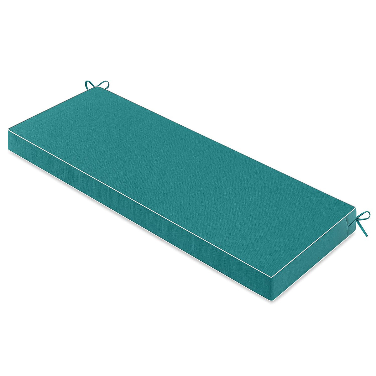 MIULEE turquoise outdoor bench cushion 48x18x3 inch, vibrant color for patio seating