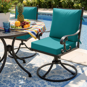 MIULEE turquoise outdoor dining cushion back highlights supportive 20x21 size with comfy back support