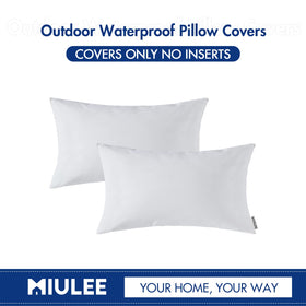 MIULEE two-pack pillow covers ready to refresh indoor and outdoor spaces.