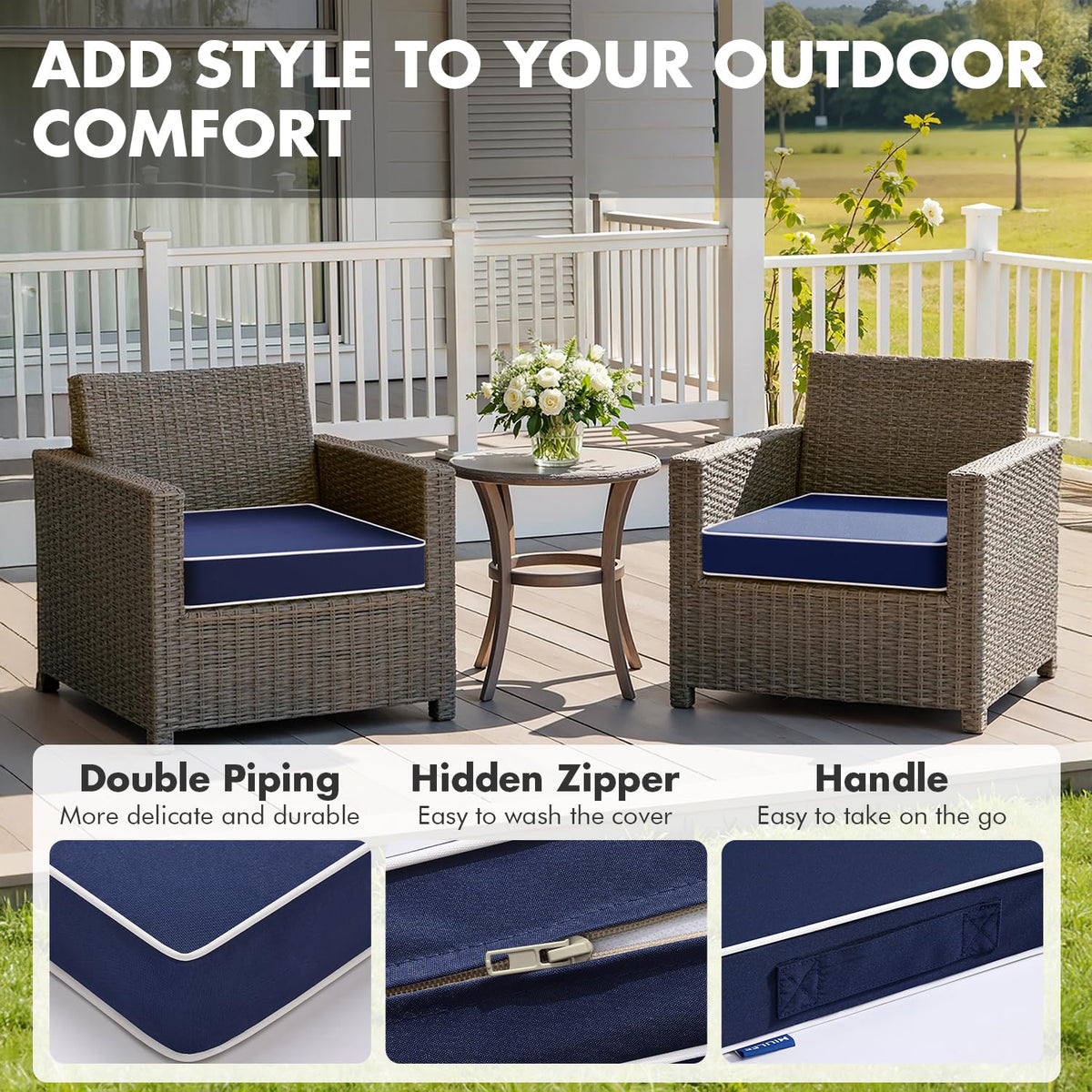 MIULEE cushion coating showing waterproof protection against splashes.