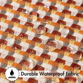 MIULEE waterproof pillow cover demonstrates durable protection against light rain outdoors.