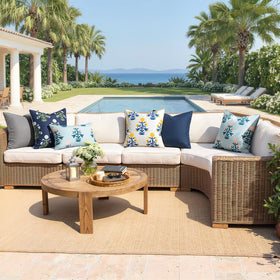 MIULEE waterproof PU-coated fabric protects cushions from rain and splashes.