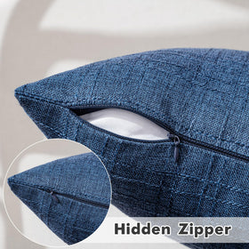 MIULEE waterproof PU-coated pillow cover with beads of water outdoors.