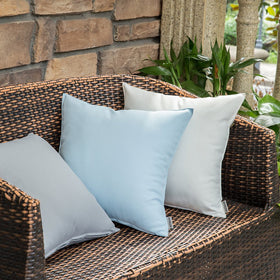 MIULEE white outdoor decorative pillow cover for patio decor and seating.