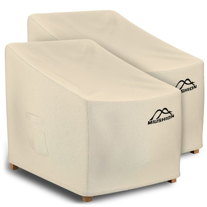 Miushion patio chair cover waterproof and UV resistant for outdoor protection.