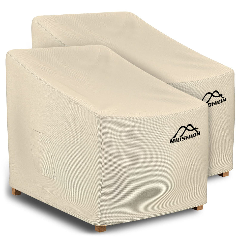Miushion patio chair cover waterproof and UV resistant for outdoor protection.