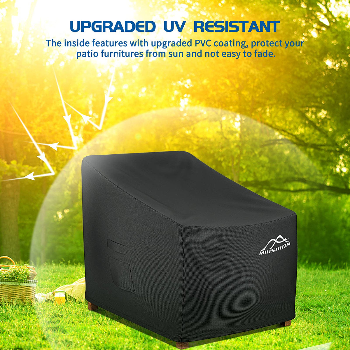 Miushion cover includes an air vent to reduce moisture buildup.