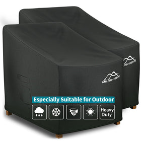 Miushion patio chair covers fully protect deep-seat chairs from sun and rain.