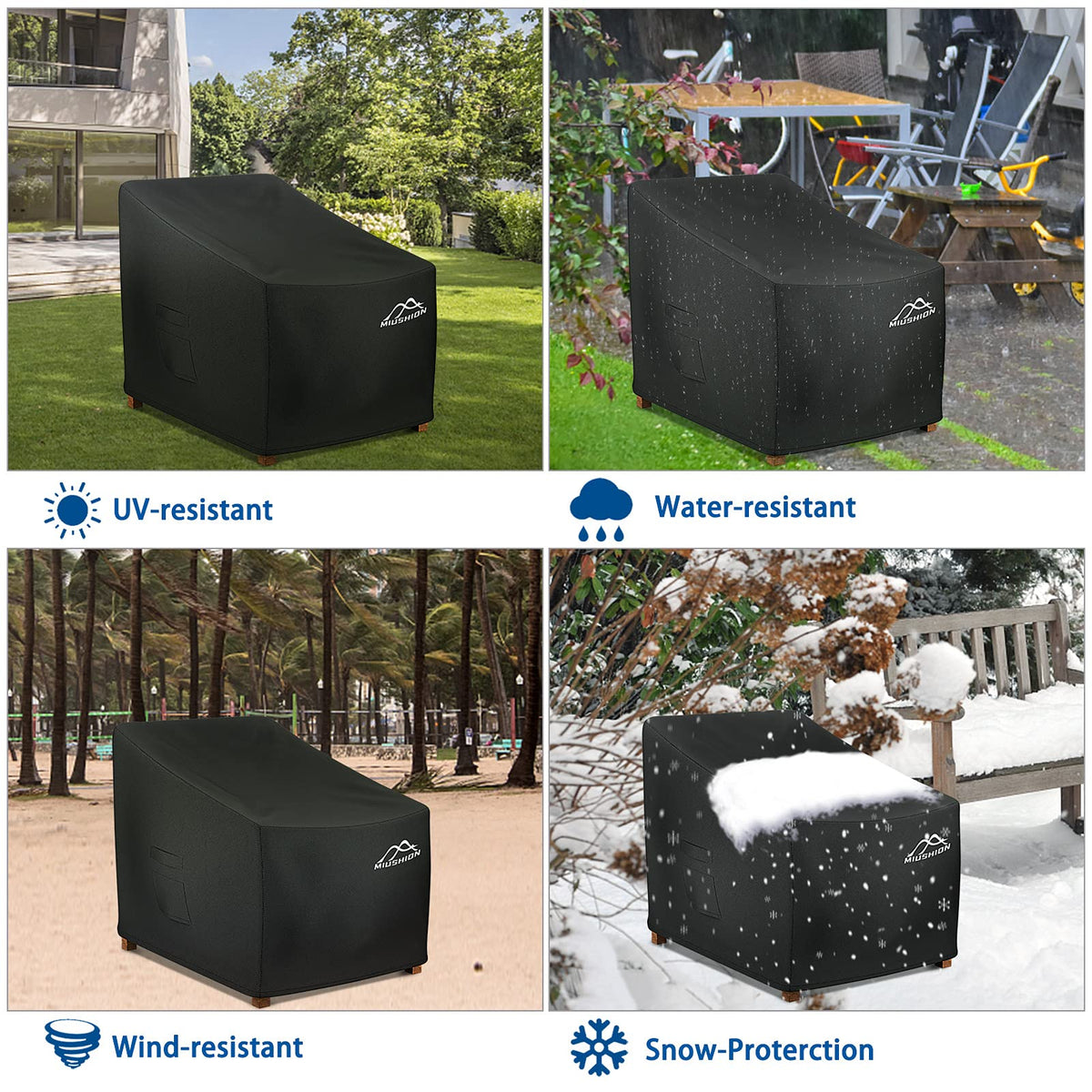 Miushion covers use high-density stitching for durability and water resistance.
