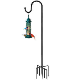 MIUVIBENI shepherds hook with seven-prong base for stable outdoor displays