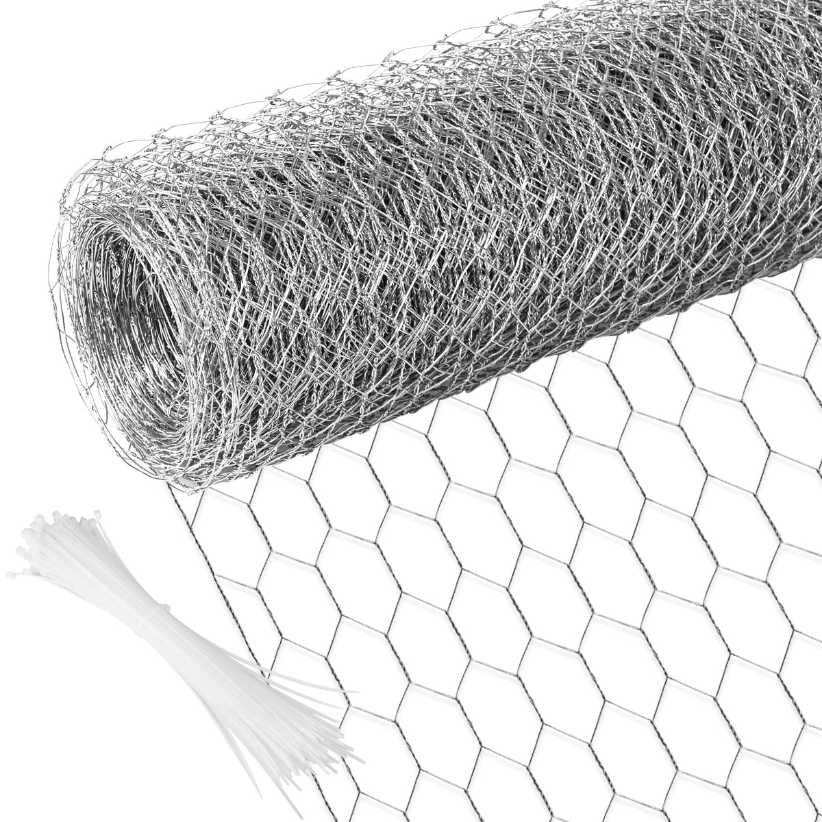 Miuwauer chicken wire hexagonal mesh close-up shows durable 0.6mm wire for long-lasting borders.