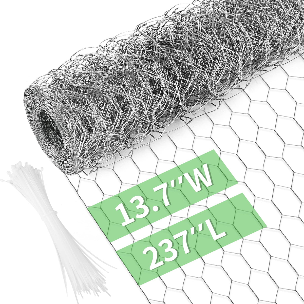 Miuwauer galvanized chicken wire with hexagonal mesh for garden fencing.