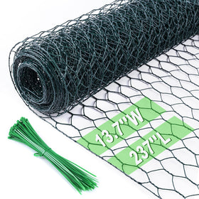 Miuwauer chicken wire 13.7 x 237 in mesh for flexible garden fencing and pet containment