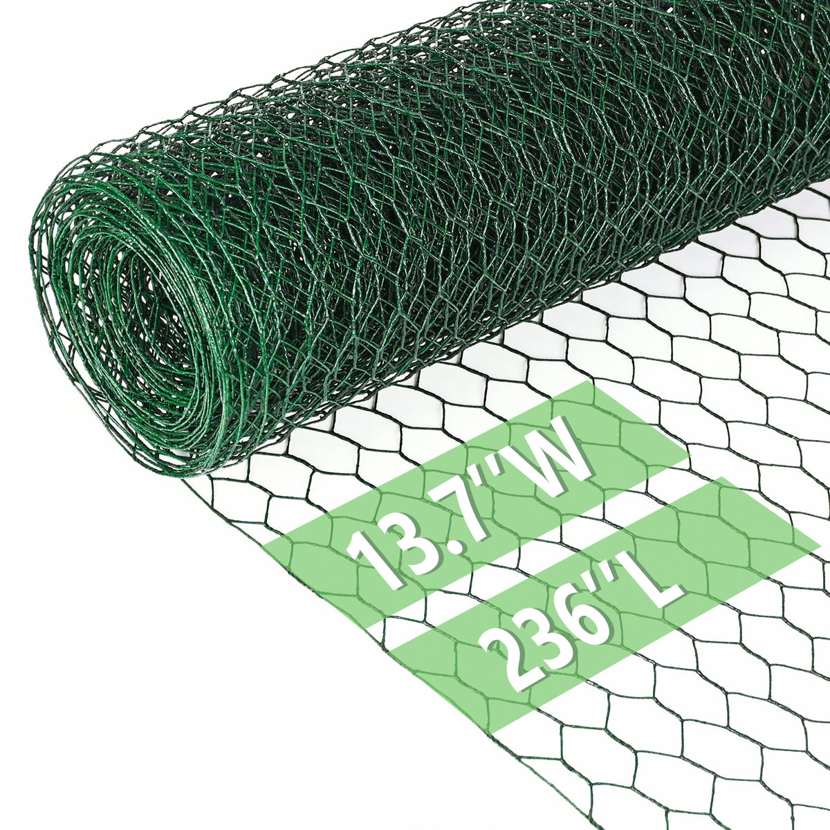 Miuwauer chicken wire 13.7x236 inch mesh for versatile garden fencing and enclosures.