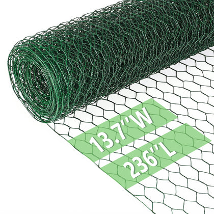 Miuwauer chicken wire 13.7x236 inch mesh for versatile garden fencing and enclosures.