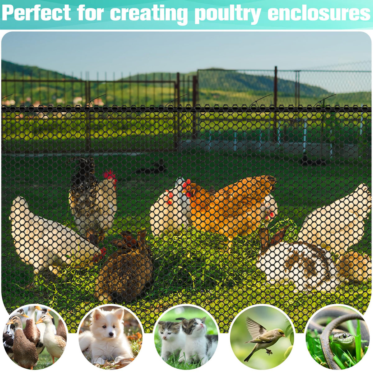 Miuwauer easy-cut plastic netting with smooth edges for safety