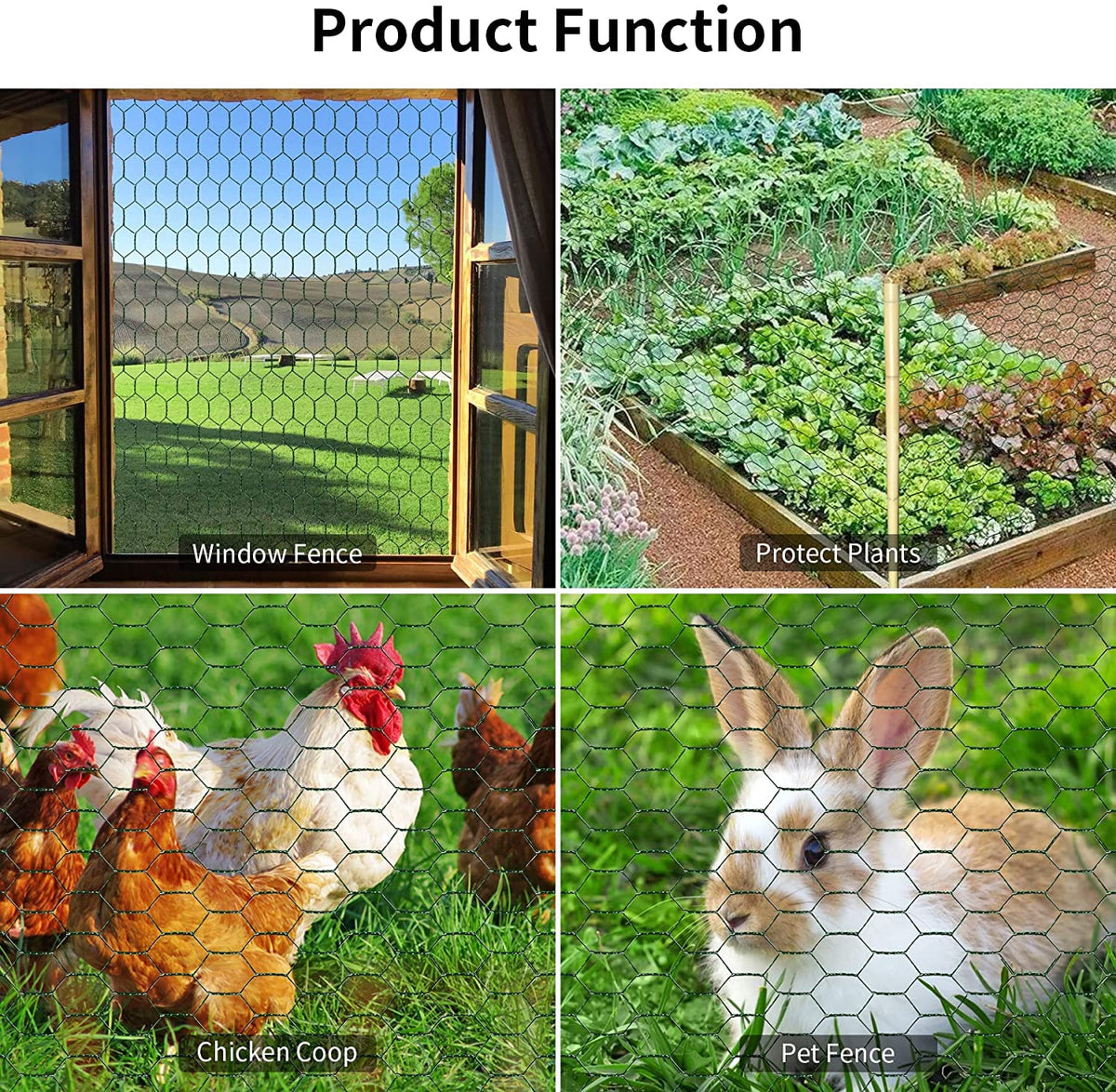 Miuwauer fence netting protects beds from pests and roaming pets