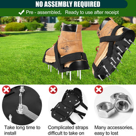 Miuwauer shoes worn while mowing for dual-task lawn care.