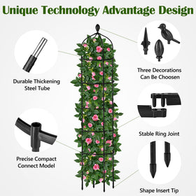 Miuwauer plastic-coated steel trellis resists rust for outdoor plant support