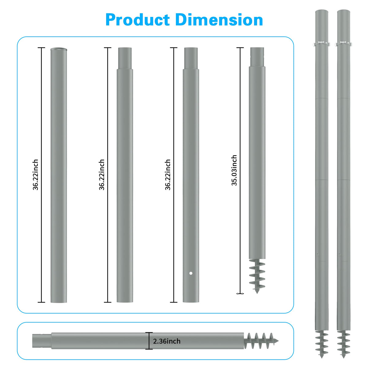 Miveda extension tubing delivers up to 12 ft height for larger sails