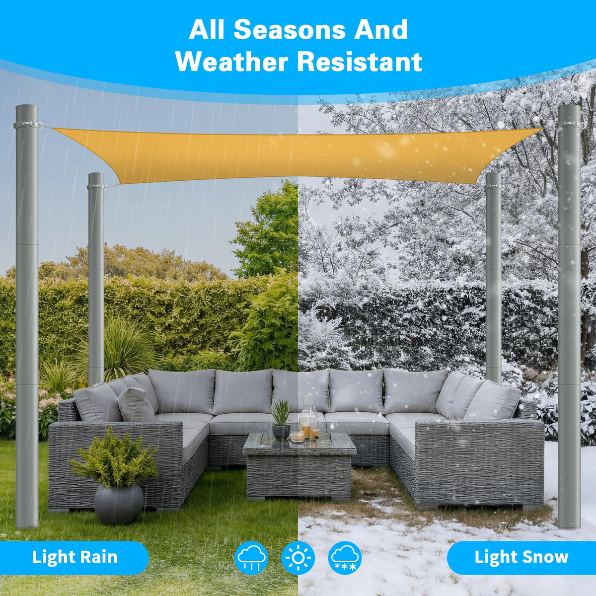 Miveda shade poles suitable for grass spaces supporting decorative lights