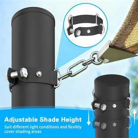 Miveda spiral drill bit with shade-sail poles for easy installation