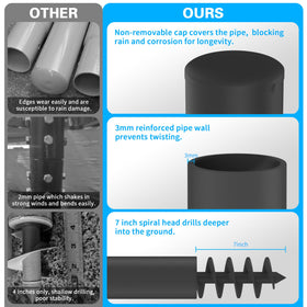 Miveda metal shade-pole system supports sturdy shade sails