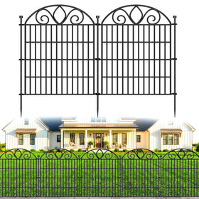 MIWEVRO 10-panel fence front view shows no-dig setup for quick garden protection.