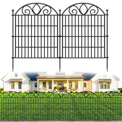 MIWEVRO 10-panel fence front view shows no-dig setup for quick garden protection.