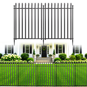 MIWEVRO 10-panels no-dig garden fence front view for quick border setup